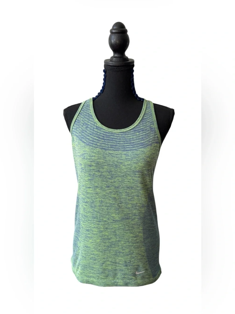 Nike Women’s Heathered Green Blue Racerback Dri Fit Athletic Top